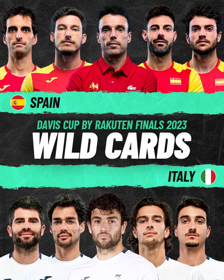Italy and Spain receive wild cards for next year's Davis Cup Finals 28