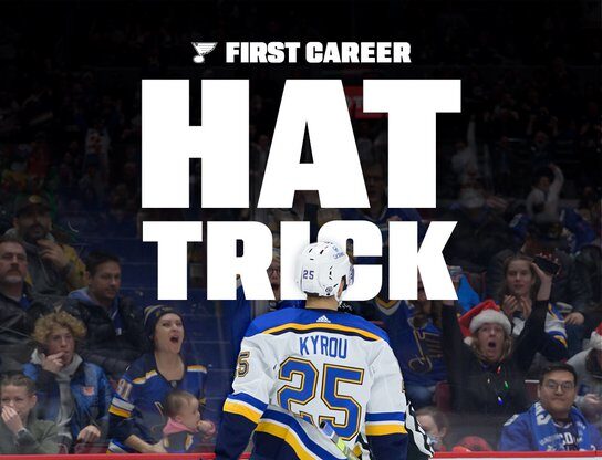 Blues thrash Canucks 5-1, Kyrou with first career hat trick 11