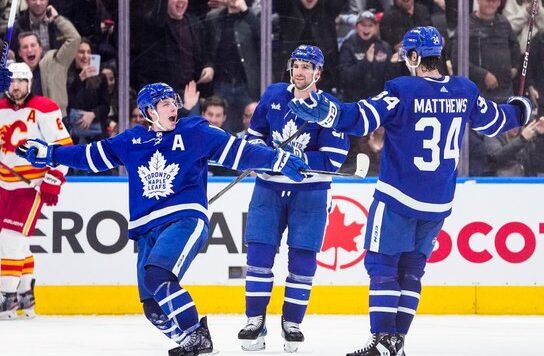 Maple Leafs overcome Flames in dramatic overtime win 2