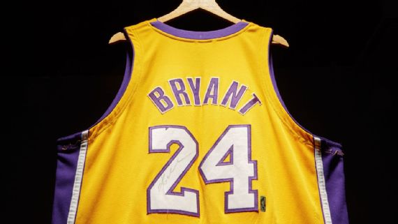 Signed Kobe Bryant jersey sold for $5.8 mln