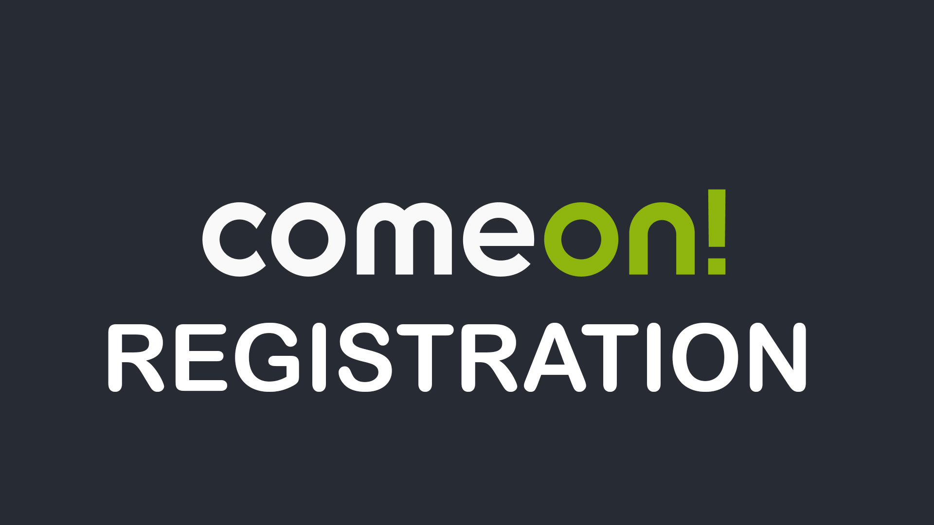ComeOn Registration