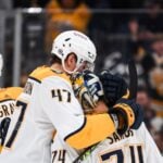 Predators end Bruins winning streak with 2-1 win