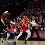Hawks cruise past slumping Blazers for new coach Snyder’s first win
