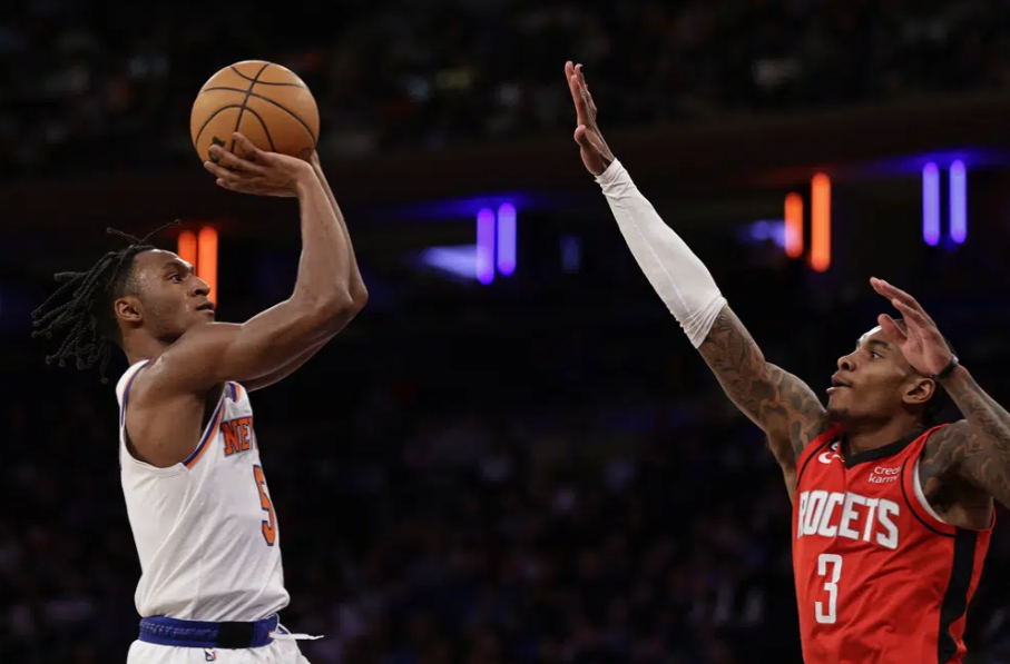 Knicks win 137-115 against Rockets in Quickley show