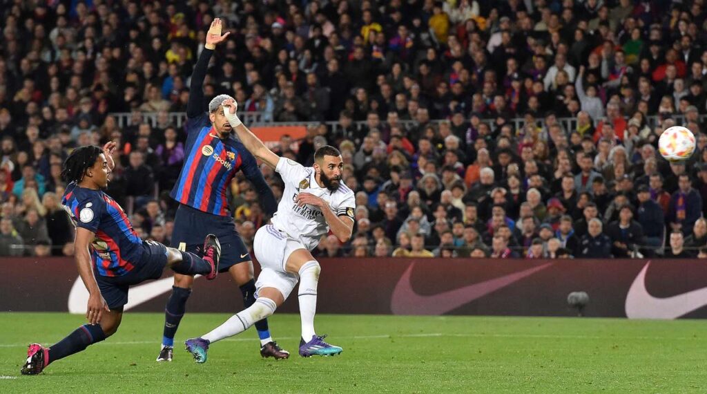 Benzema hattrick sends Real Madrid past Barcelona and into Cup final 15