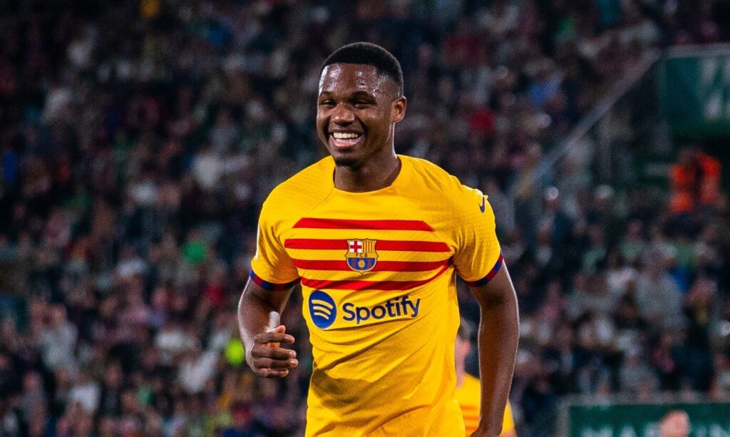 Ansu scores for Barcelona after his father’s interview