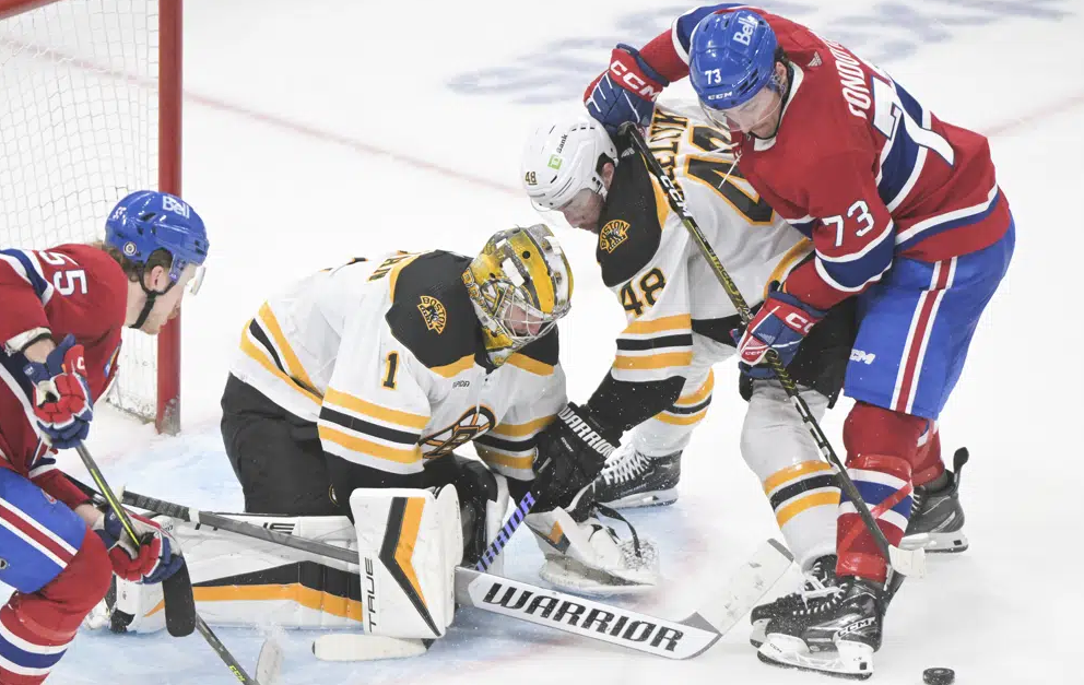 Bruins beat Canadiens 5-4 to close out record regular season