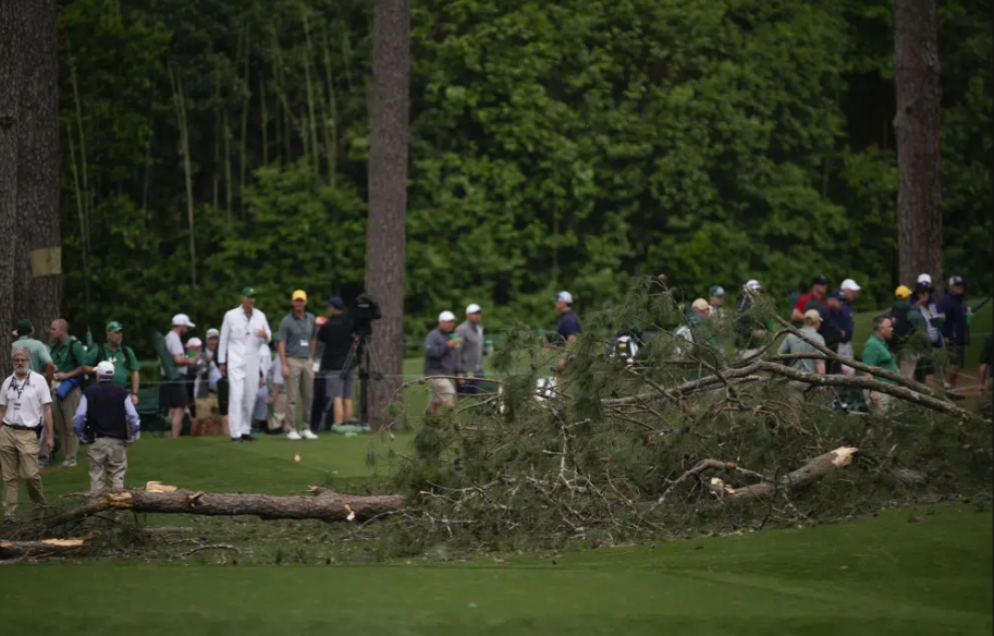 Storm hits Masters, fallen trees halt play in 2nd round 8