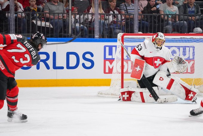 Switzerland beat Canada 3-2 at the IIHF