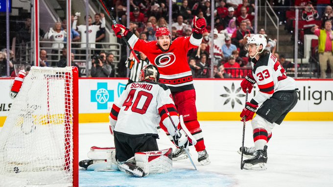 Hurricanes beat Devils 3-2 after OT and clinch the series