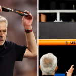 Mourinho threw his runners-up medal and attacked the referee