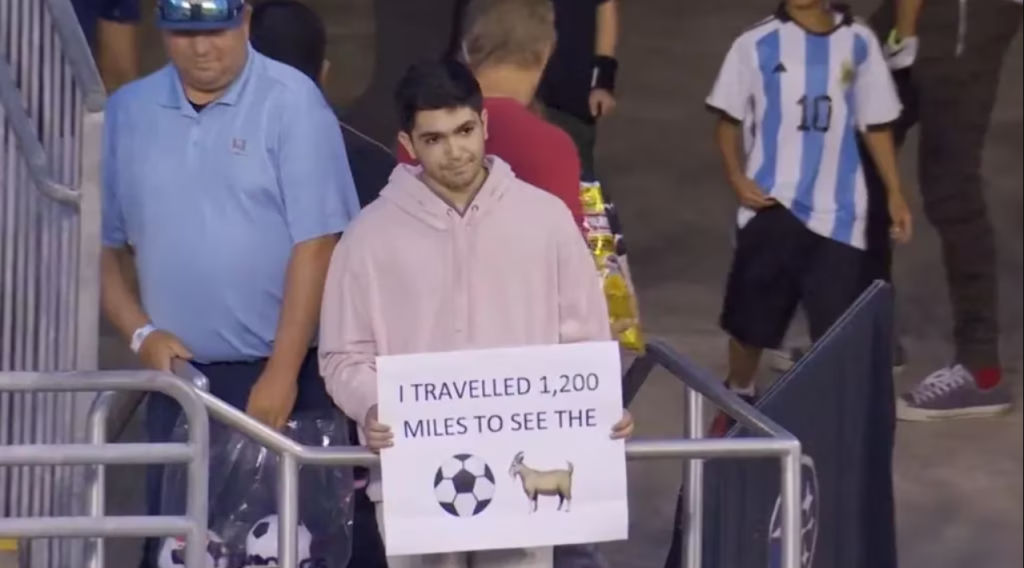 Fan travelled 1200 miles to see Messi, but left heartbroken