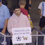 Fan travelled 1200 miles to see Messi, but left heartbroken