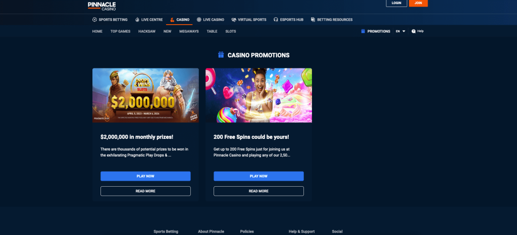 Casino welcome Bonuses & other Promotions