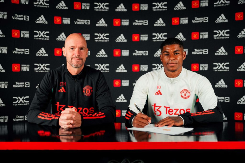 Rashford officially signs 5-year contract extension with Man Utd
