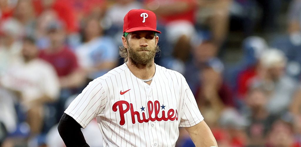 Bryce Harper out of starting lineup with back spasm