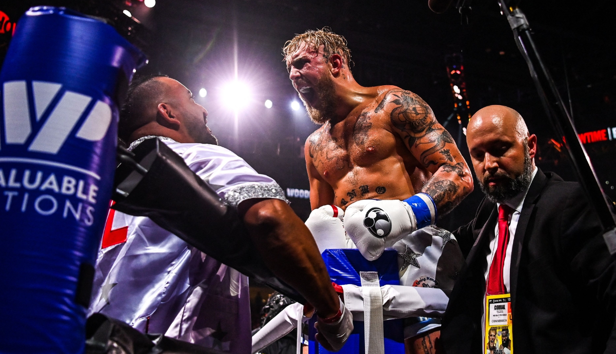 Jake Paul drops Nate Diaz in front of sold out crowd in Dallas