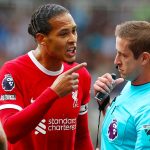 Van Dijk charged for reaction following sending off against Newcastle