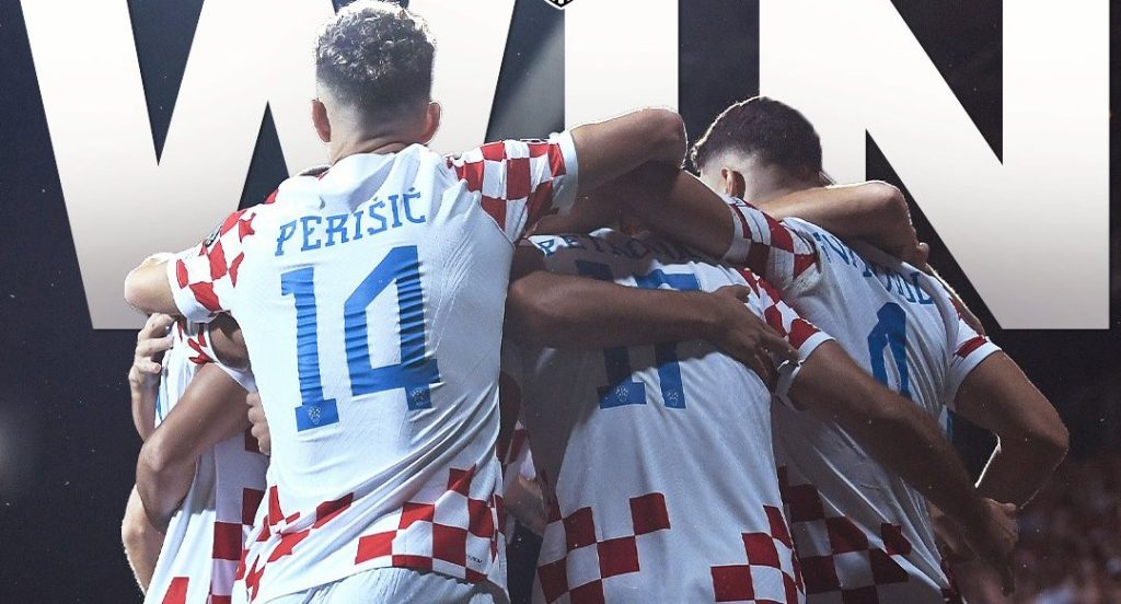 Croatia routs Latvia 5-0 to close the gap from the top in Group D