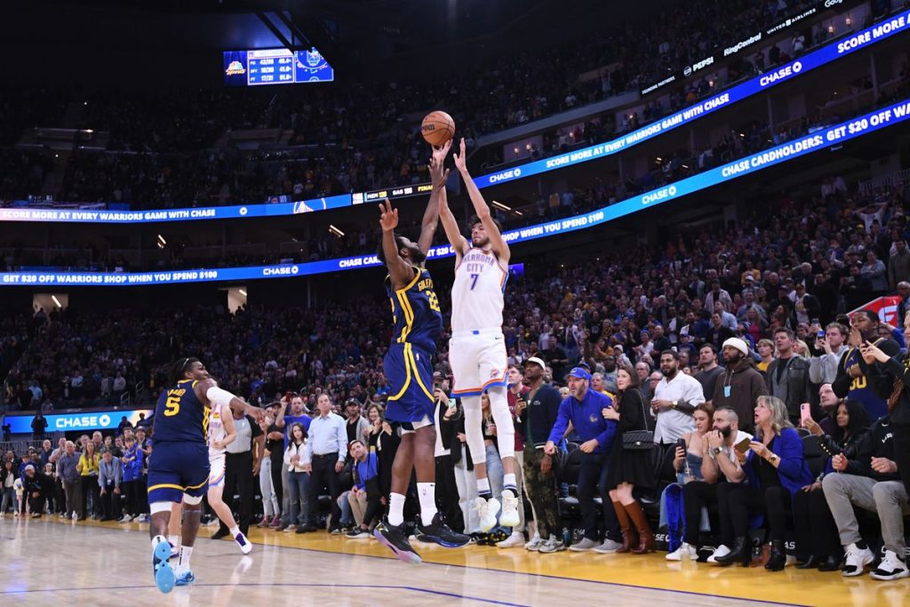 Thunder hands Warriors sixth loss in a row in 130-123 OT defeat