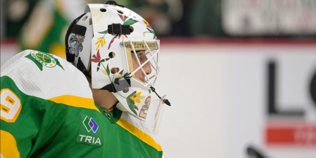 Fleury snubs league ban and wears mask of Native American Heritage