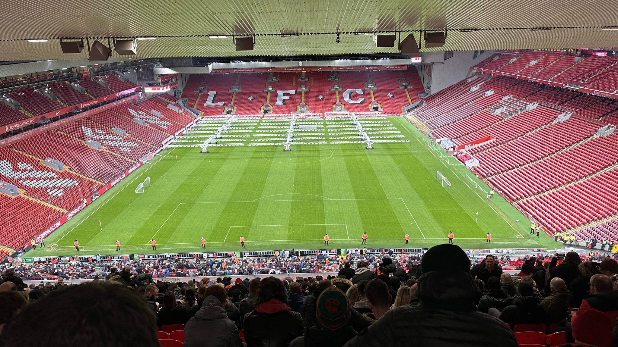Anfield Road Stand finally opens up for crunch Man United clash