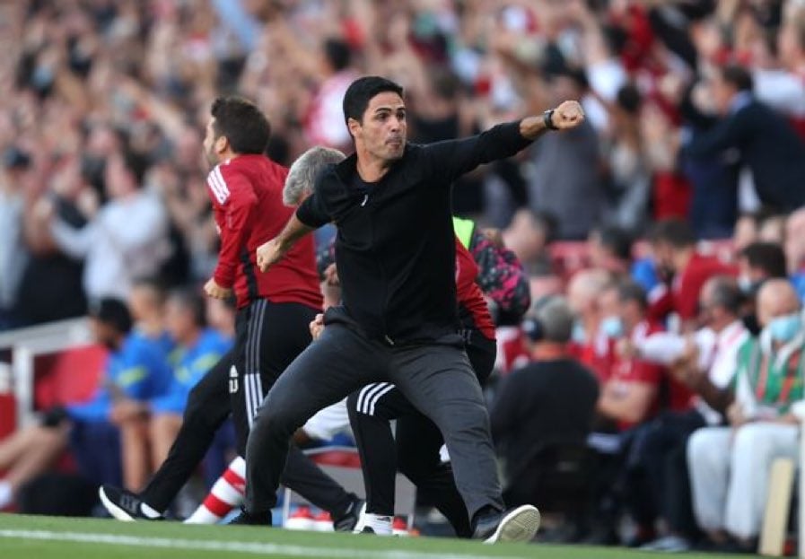 Footages emerge of Arteta playing Liverpool’s anthem during training