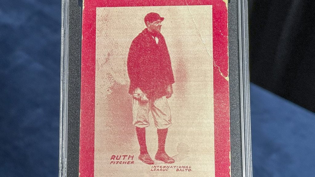 Babe Ruth’s rookie card sells for 7.2 million dollars