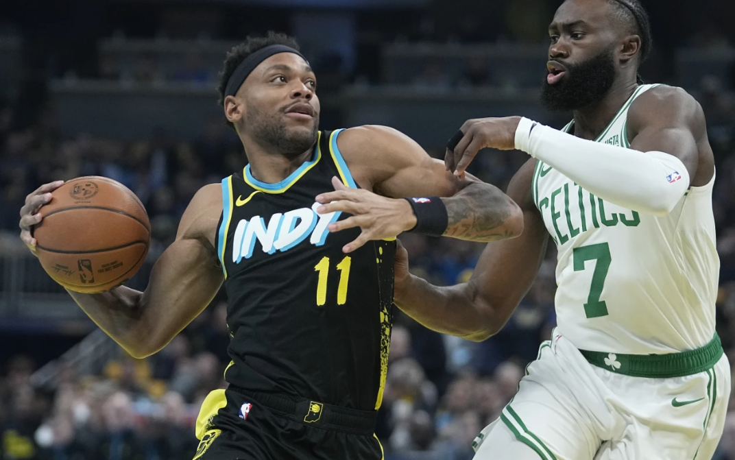 Pacers upset Celtics 122-112 with Haliburton’s first triple-double