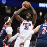 Embiid scores season-high 50 points for 76ers 131-126 Wizards win