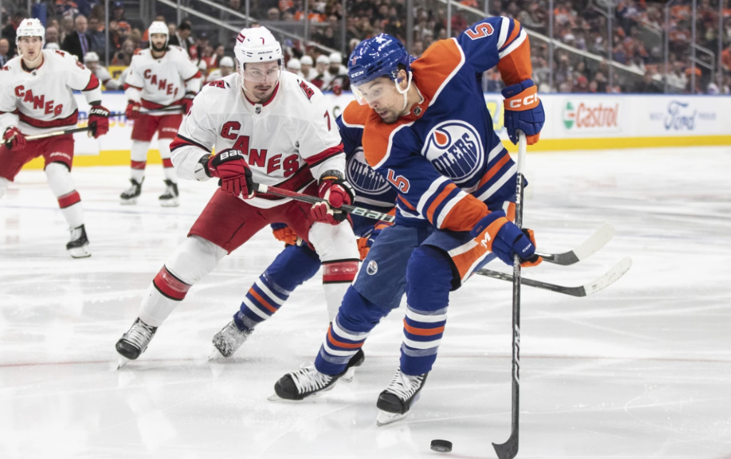 Oiler beat Hurricanes 6-2 for 5th straight win 16