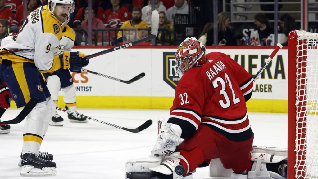 Forsberg scores in OT again, Predators beat Hurricanes 6-5