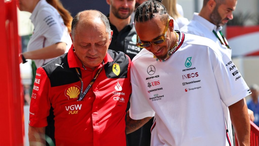 Ferrari team boss says he talks with Hamilton ‘every week’