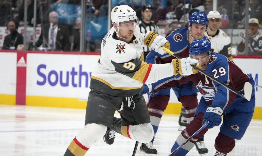 Nichushkin scores two for Avs’ 3-0 win over Knights