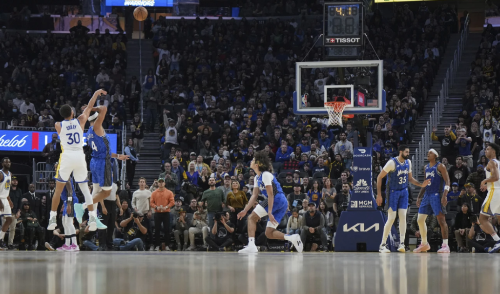 Curry’s 36 points push Warriors to 121-115 win over Magic