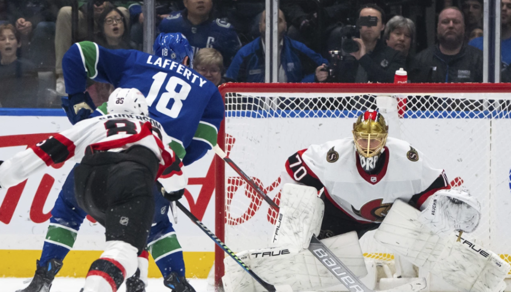 Canucks trash Ottawa 6-3 as Pettersson and Suter score twice