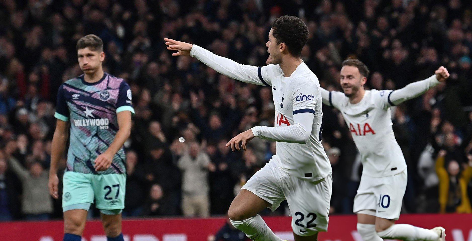 Tottenham with a comeback 3-2 win vs. Brentford