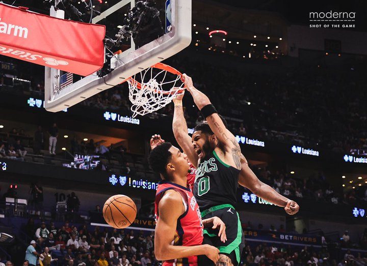 Tatum notches 23 as Celtics defeat Pelicans 104-92 in New Orleans