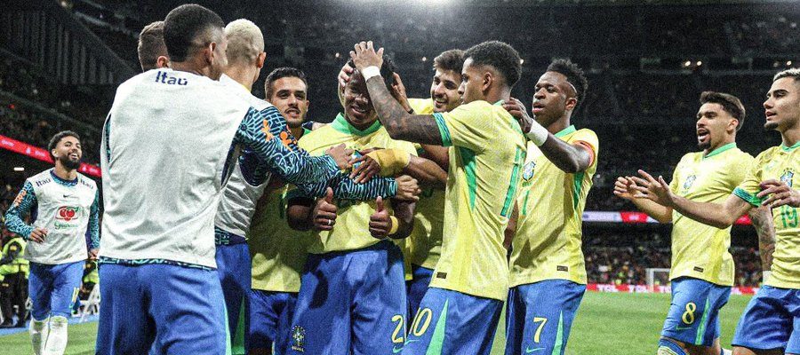 Spain draw Brazil 3-3 at Bernabeu in the game against racism