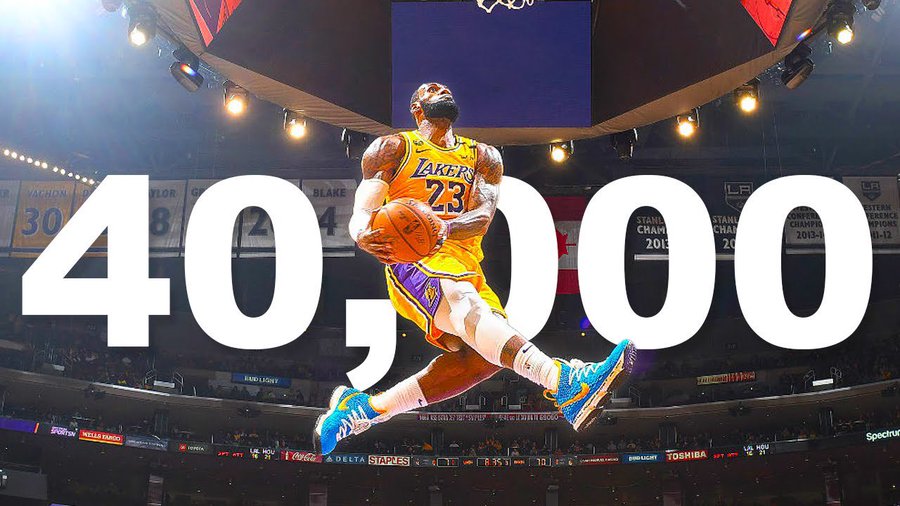 LeBron James 1st to reach 40,000 career points