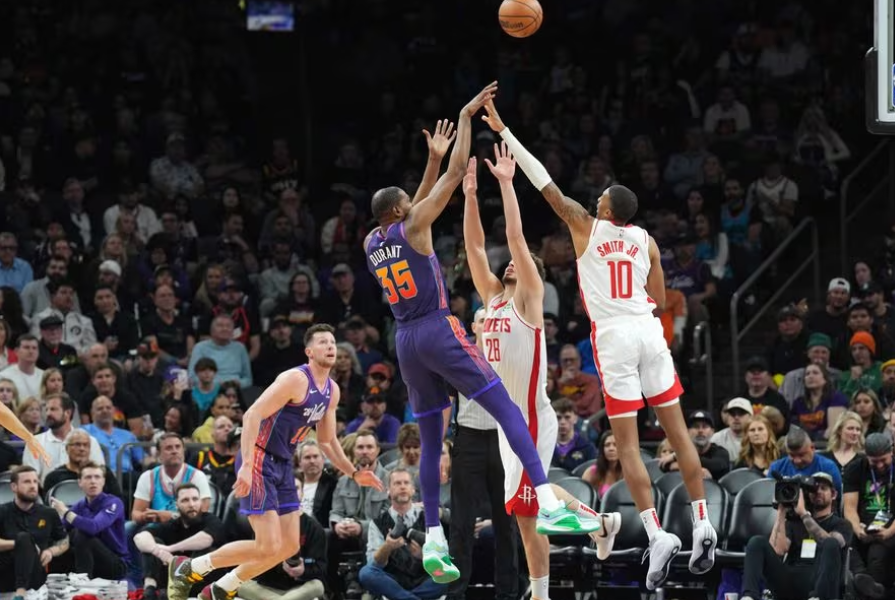 Booker nets 35 as Suns shoot down Rockets 110-105