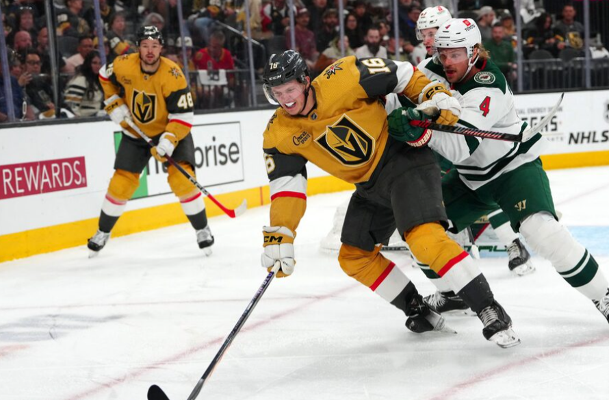 Knights clinch final playoff spot in West, beating Wild 7-2