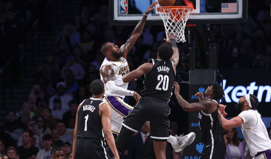 LeBron scores 40 points and 9 three-pointers for 116-104 Nets win