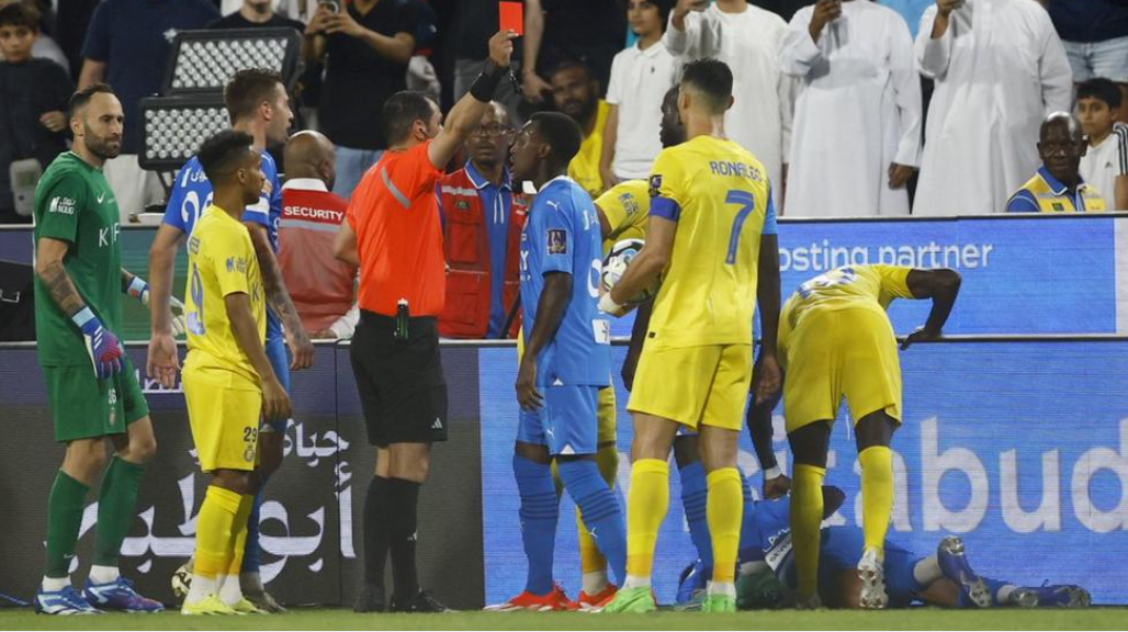 Cristiano Ronaldo sees red in Al-Nassr cup semi-final defeat