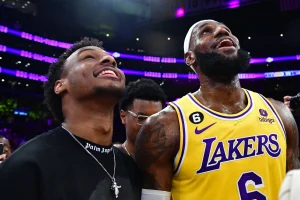 Lakers draft Bronny James, setting up potential father-son duo