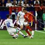 Italy own goal sends Spain into Euro 2024 knockout stage