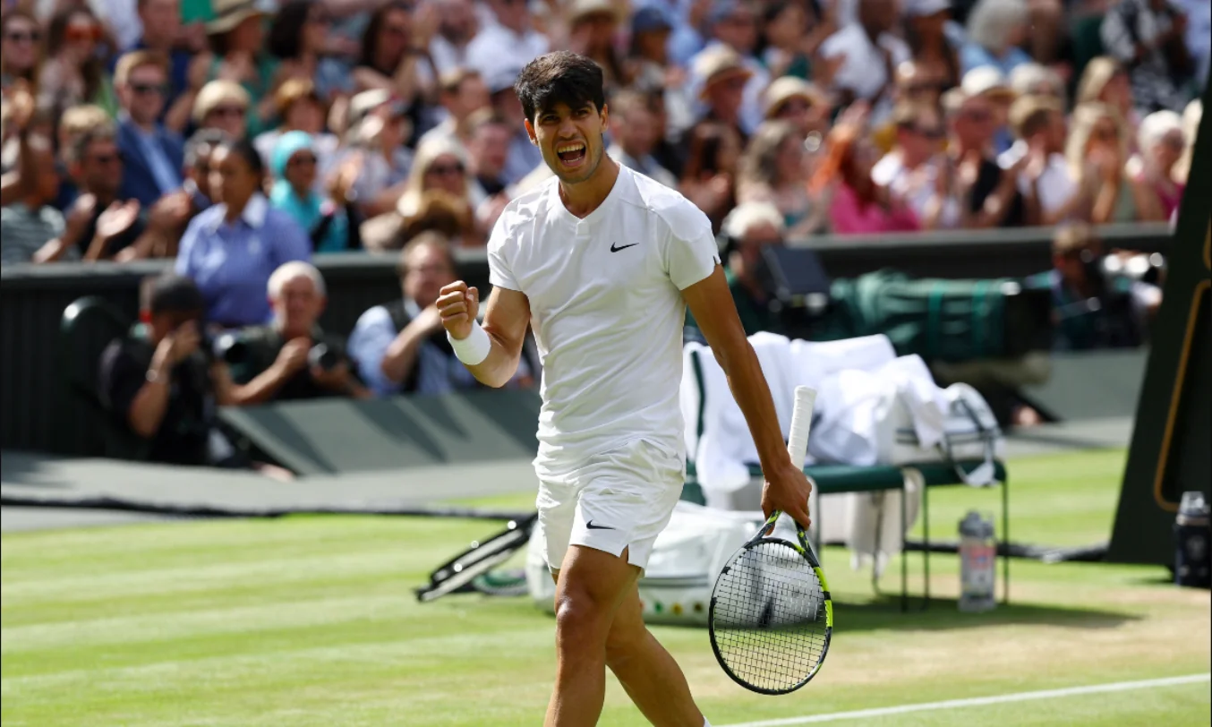 Alcaraz leaves Djokovic no chance to defend Wimbledon title width=