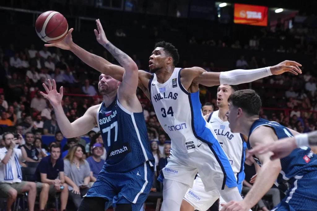 Giannis’s Greece beats Doncic’s Slovenia to stay in Olympics race