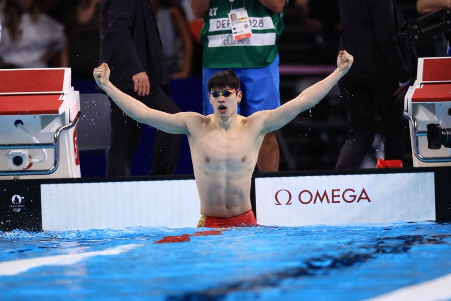 Pan Zhanle sets new world record at men's 100m freestyle final 4