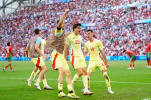 Fermin leads Spain to a 2-1 win against Morocco and Olympics final 8